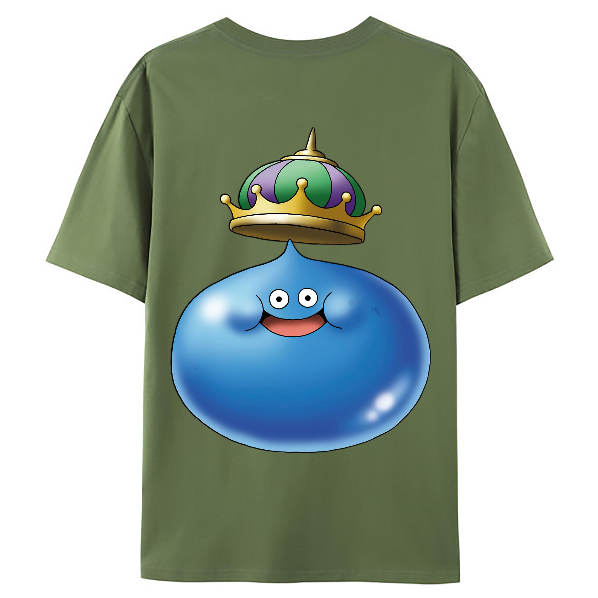 （画像用） ドラゴンクエスト Doragon Kuesuto Dragon Quest 綿100％ メンズ半袖Tシャツ（バックプリント） 通気性